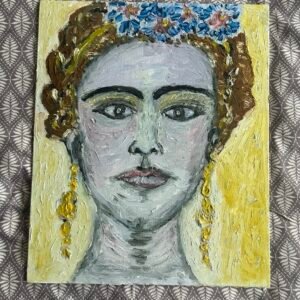 lady with long earings