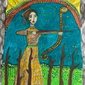 lady with bow