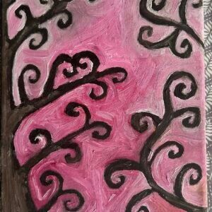 curly branches in pink skye